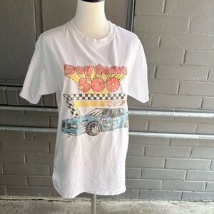 Gildan White Daytona 500 Graphic Tee